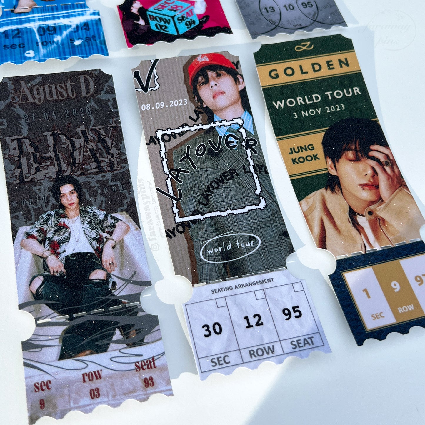 Solo Concert/World Tour Ticket Prints (with tear-off stubs)