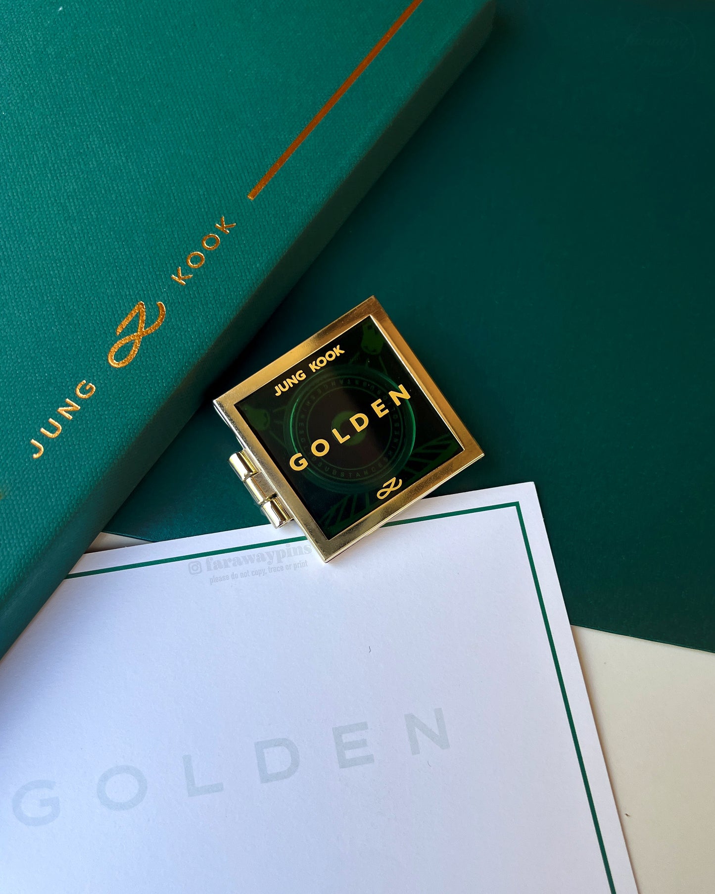 Golden (Jungkook) - Hinged Album & CD Spinner Pin (Individuals)
