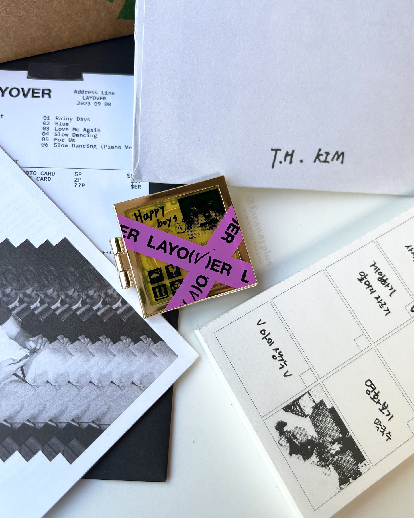 Layover (V/Taehyung) - Hinged Album & CD Spinner Pin (Individuals)