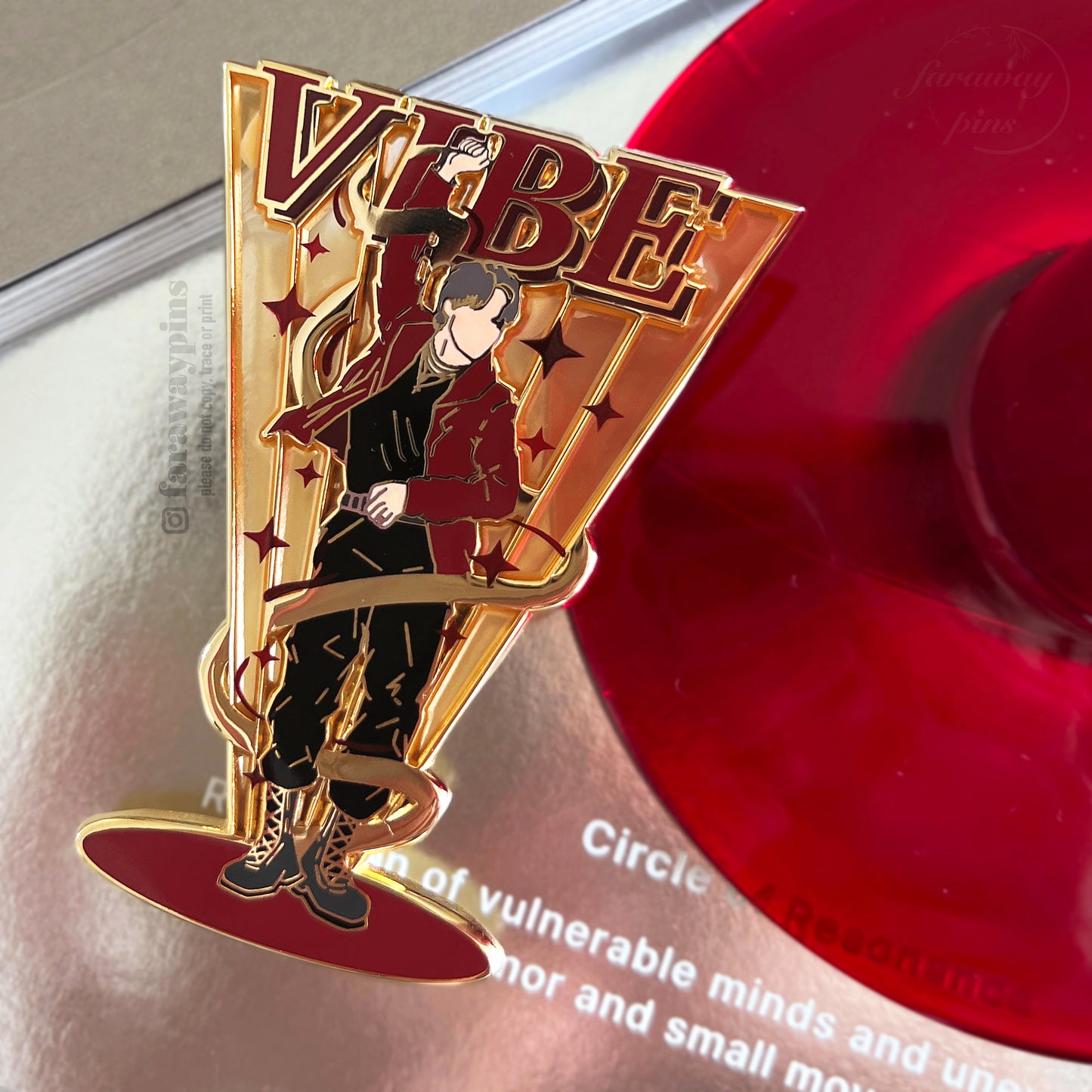 Jimin's Vibe Pin (Stained Glass Effect)