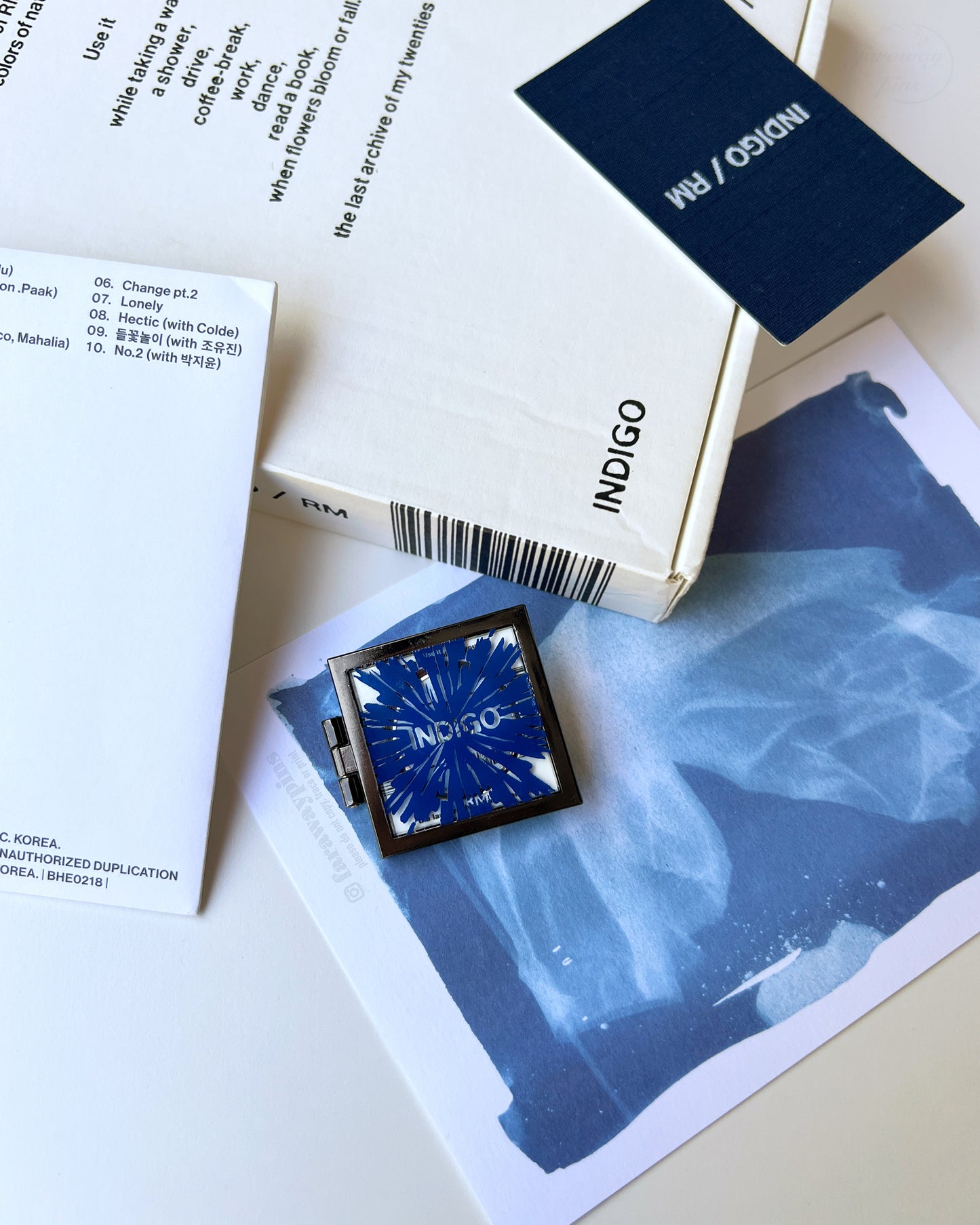 Indigo (RM/Namjoon) - Hinged Album & CD Spinner Pin (Individuals)