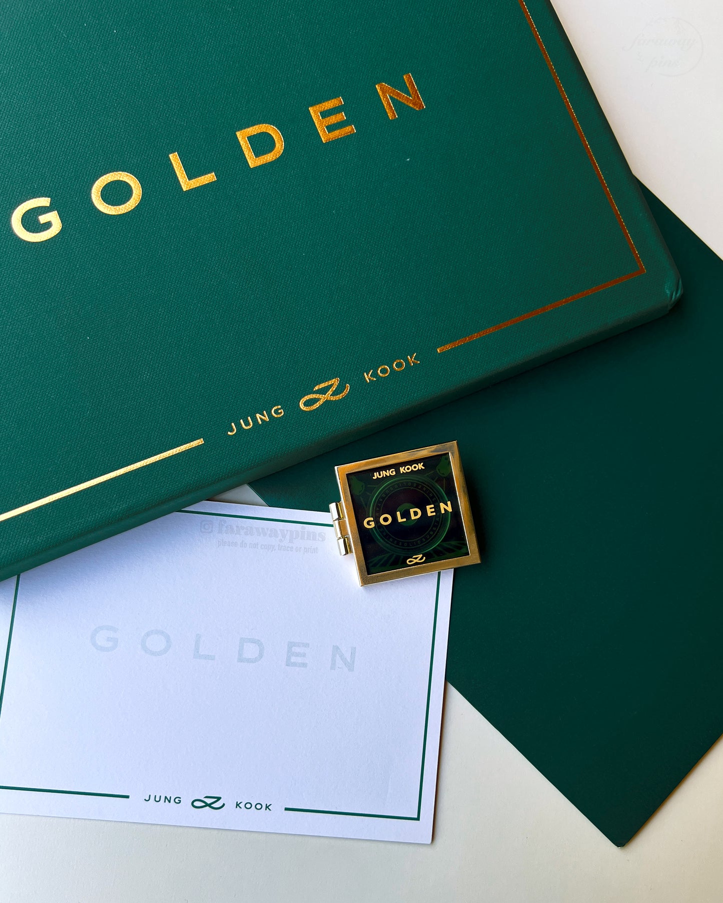 Golden (Jungkook) - Hinged Album & CD Spinner Pin (Individuals)