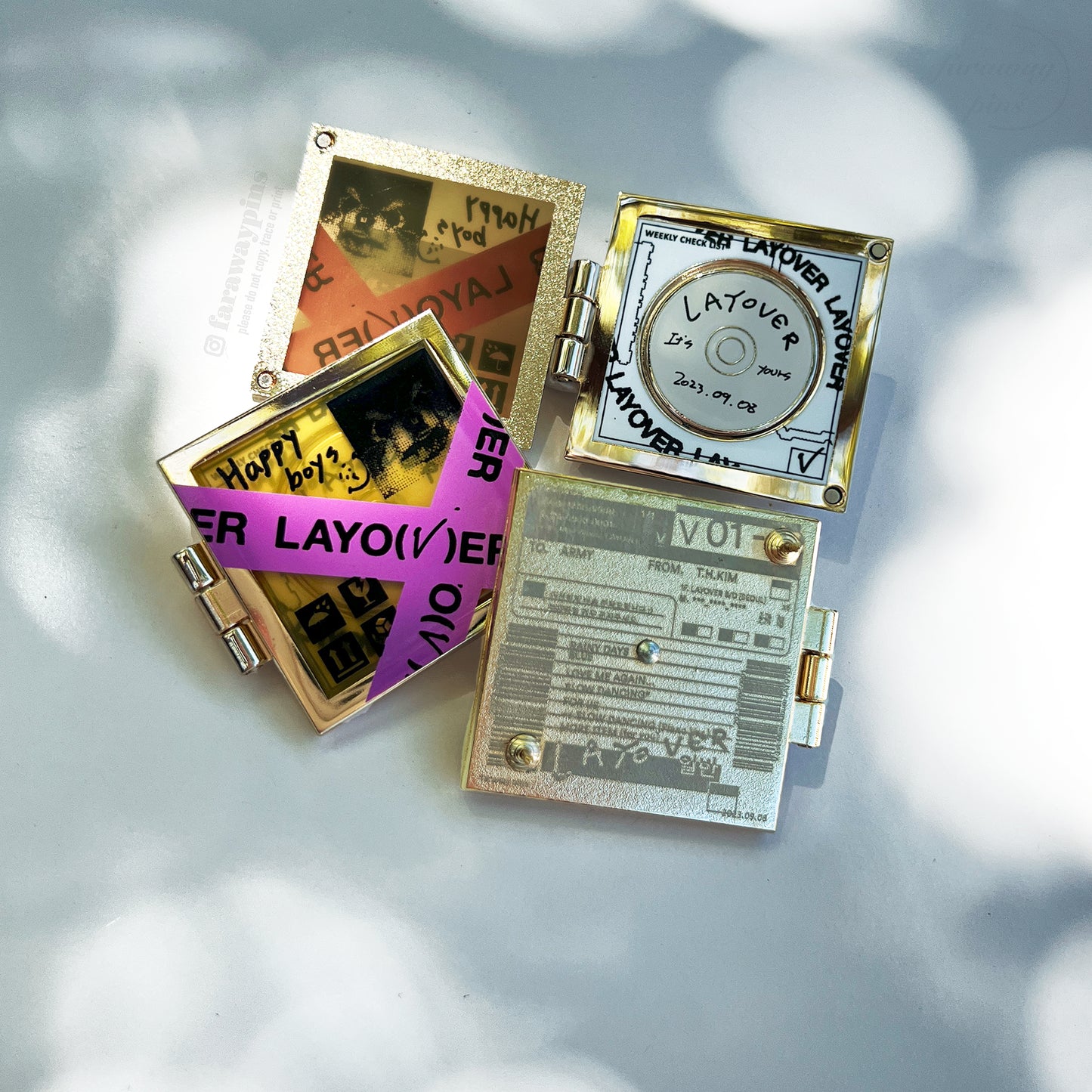 Layover (V/Taehyung) - Hinged Album & CD Spinner Pin (Individuals)