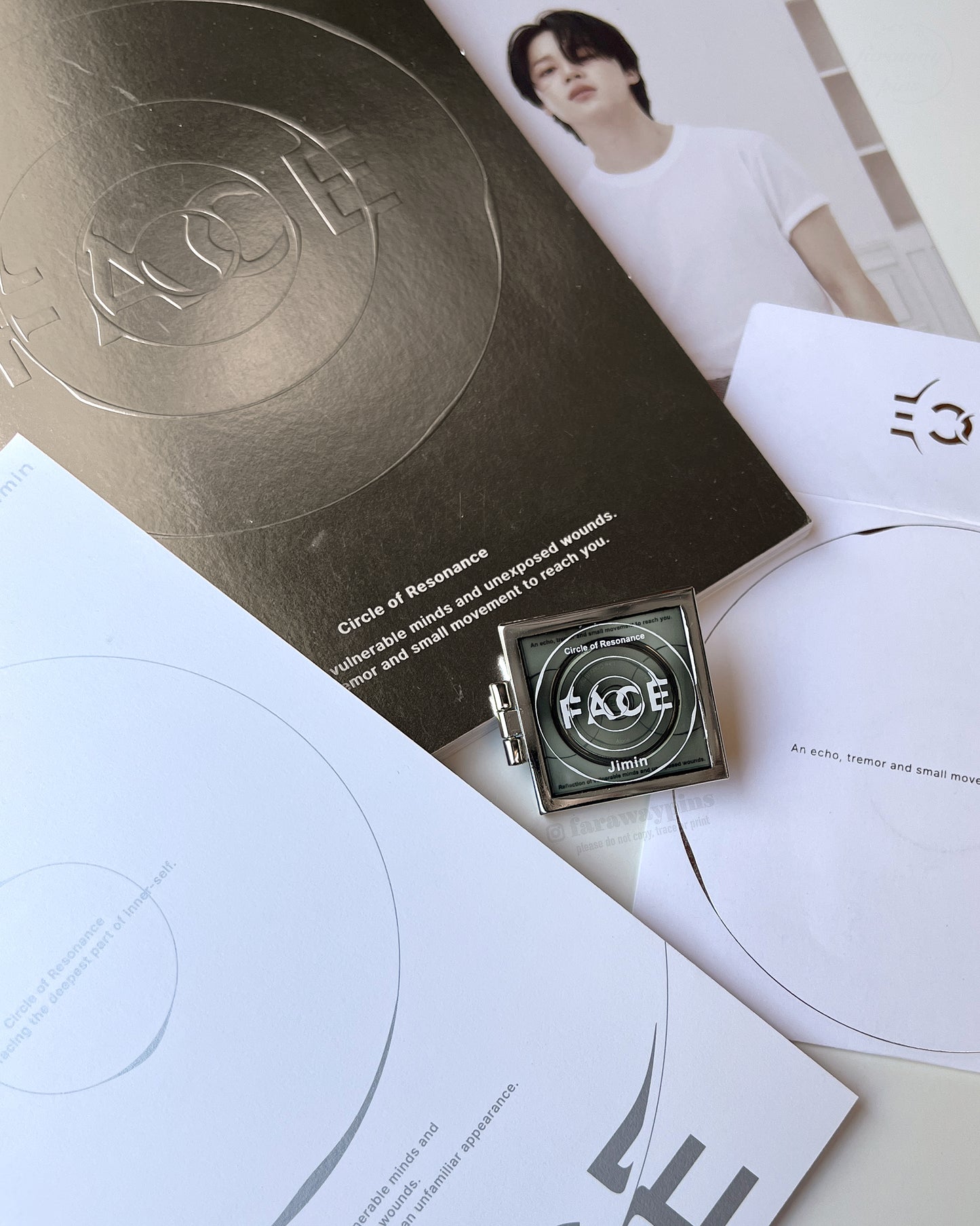 FACE (Jimin) - Hinged Album & CD Spinner Pin (Individuals)