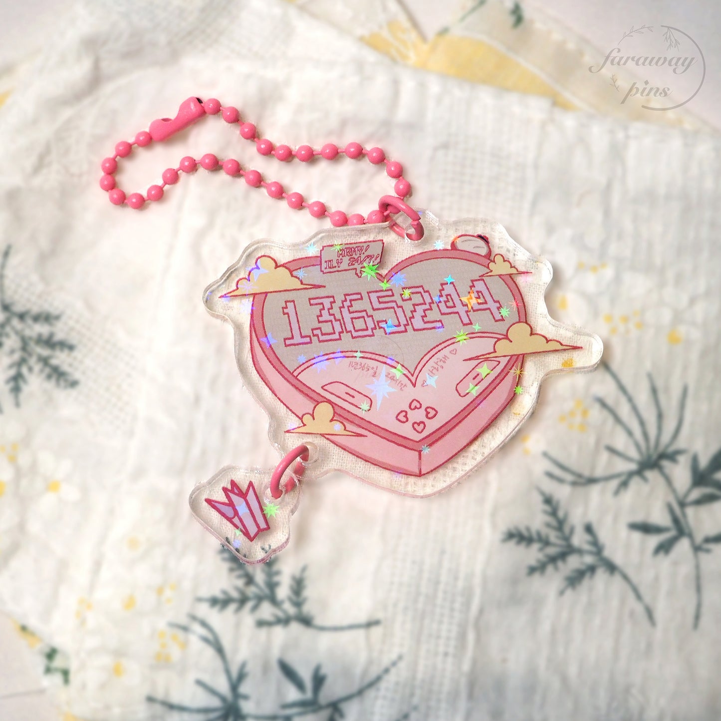 ARMY Pager/Beeper Holographic Acrylic Charm (15% OFF)