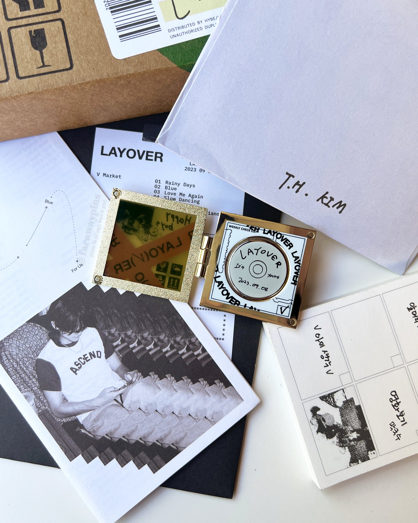 Layover (V/Taehyung) - Hinged Album & CD Spinner Pin (Individuals)