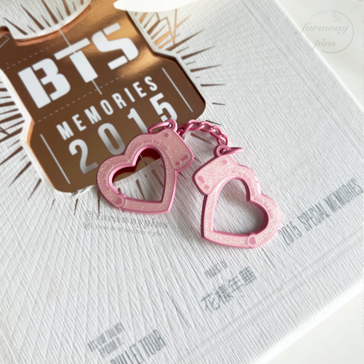 Butter "In This For Life"/Apobangpo Pink Handcuffs Pins (15% OFF)