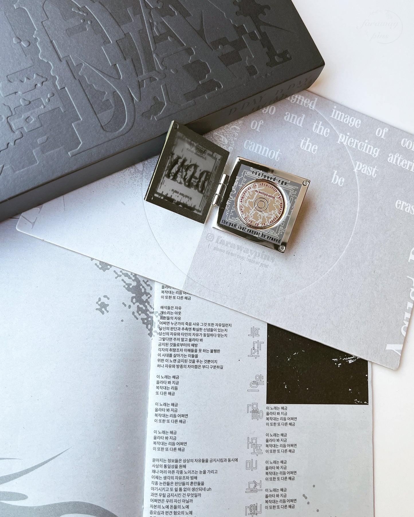D-DAY (Agust D/Suga/Yoongi) - Hinged Album & CD Spinner Pin (Individuals)