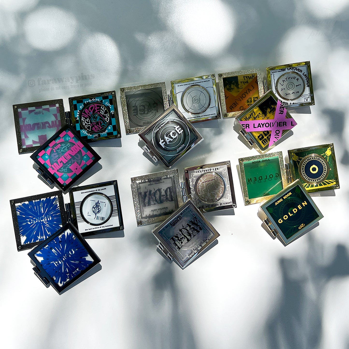 Hinged Album & CD Spinner Pins (Full 6-Piece Sets) (Members' Solo Albums)