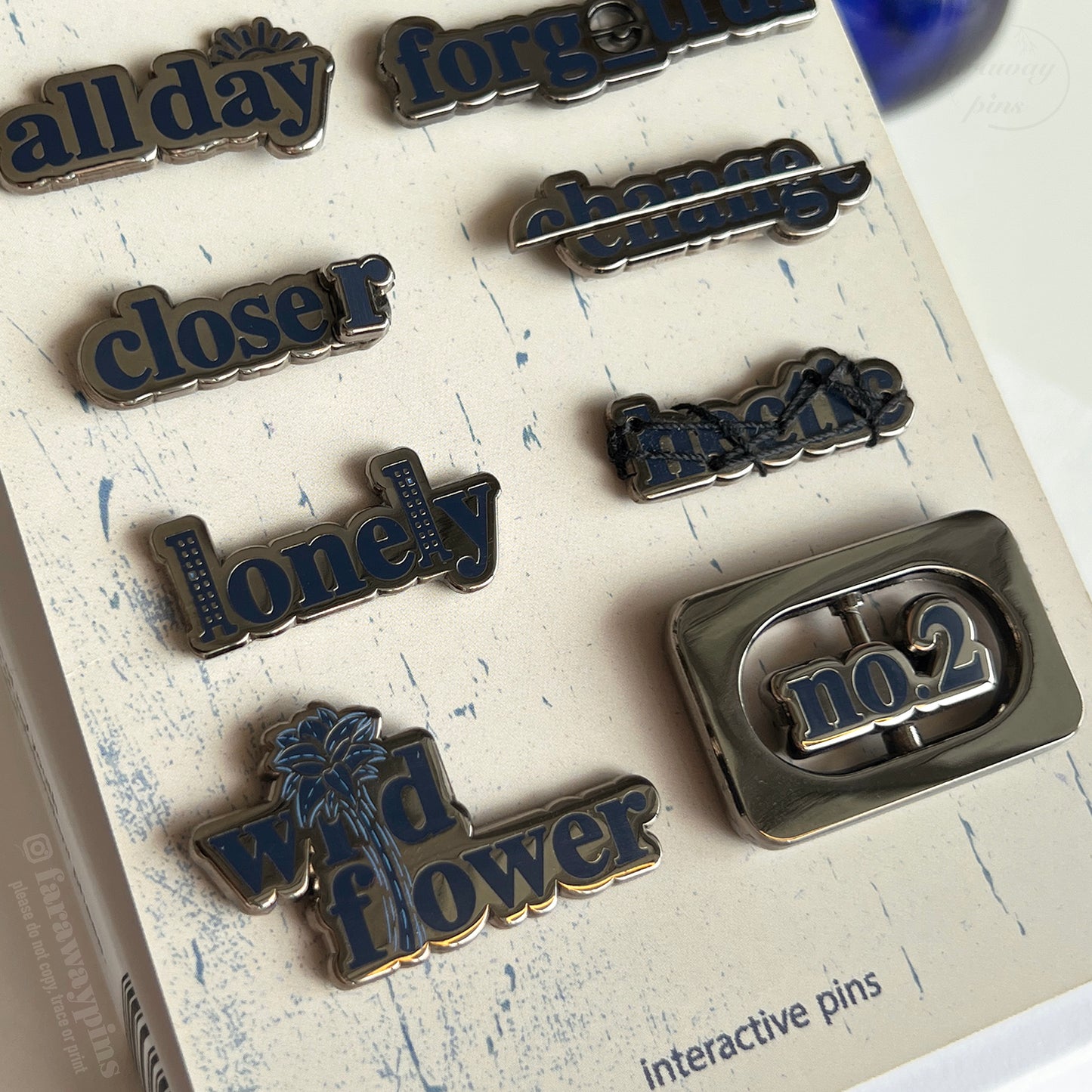 RM/Namjoon's Indigo Tracklist Pins (Individual Pieces & Sets) (15% OFF)