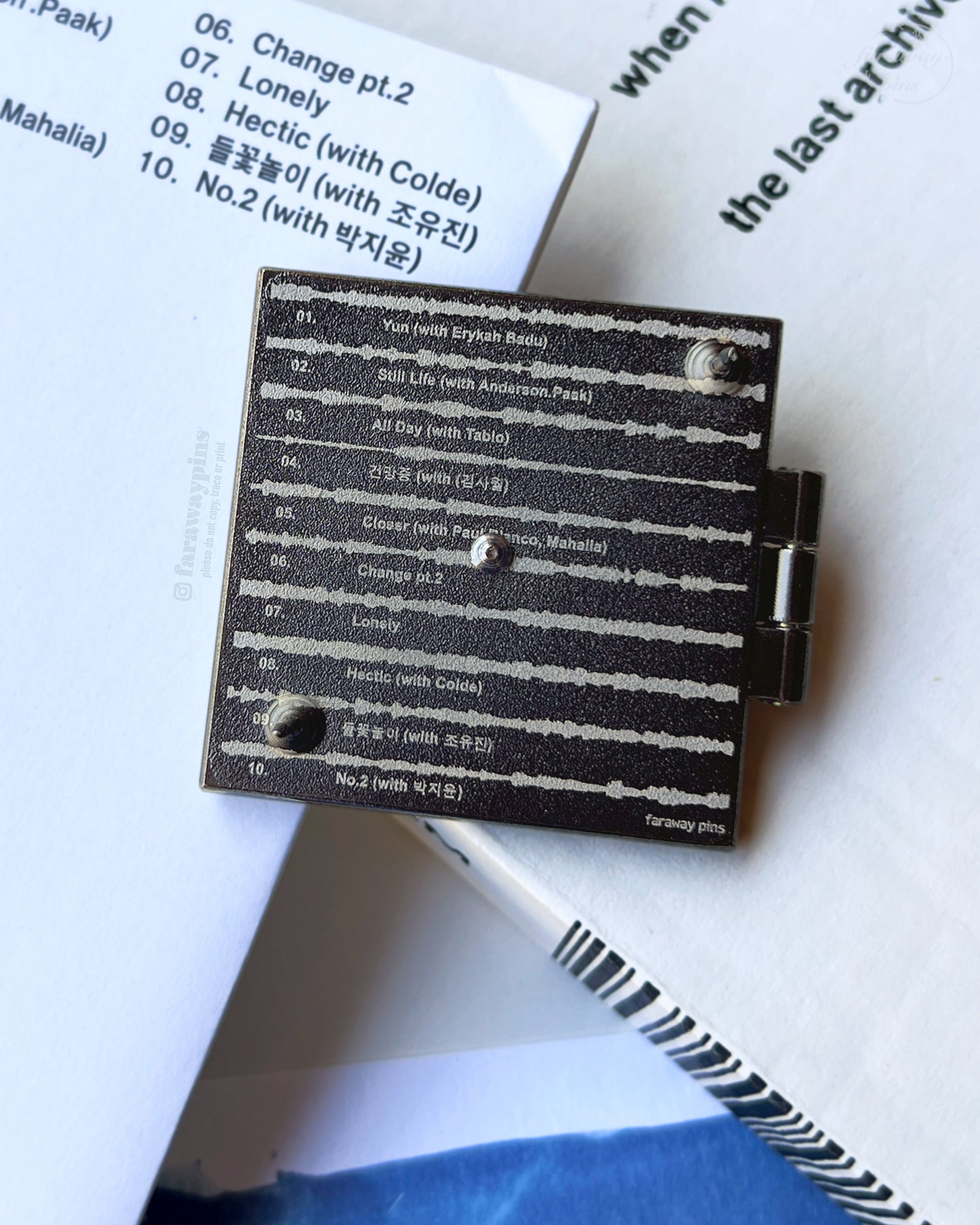Indigo (RM/Namjoon) - Hinged Album & CD Spinner Pin (Individuals)