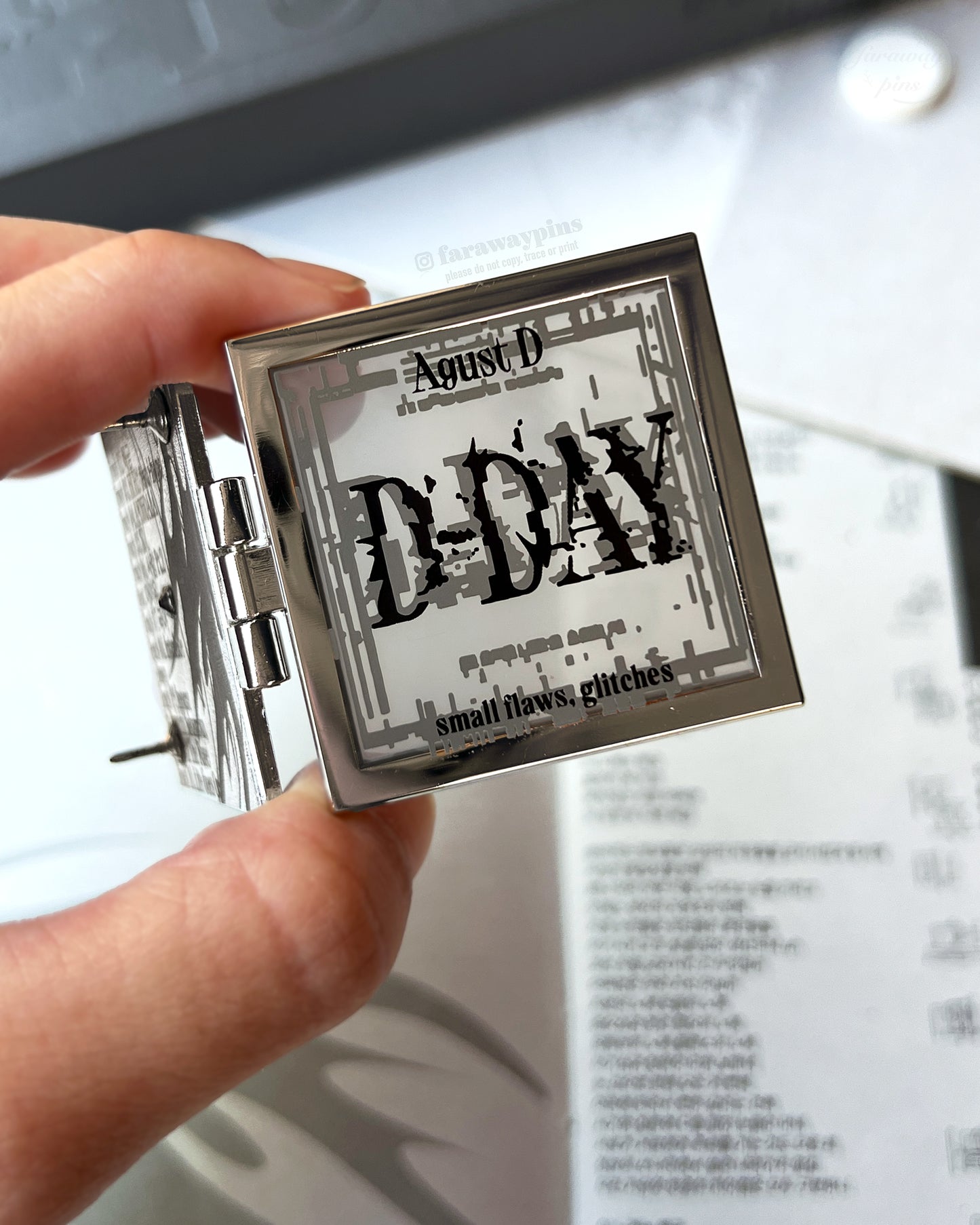 D-DAY (Agust D/Suga/Yoongi) - Hinged Album & CD Spinner Pin (Individuals)