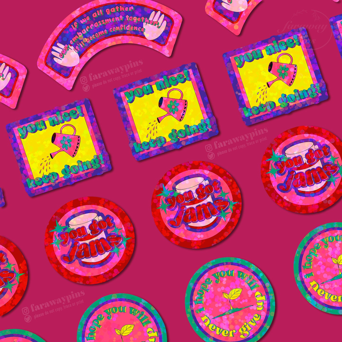 Bangtan Quotes Retro Stickers