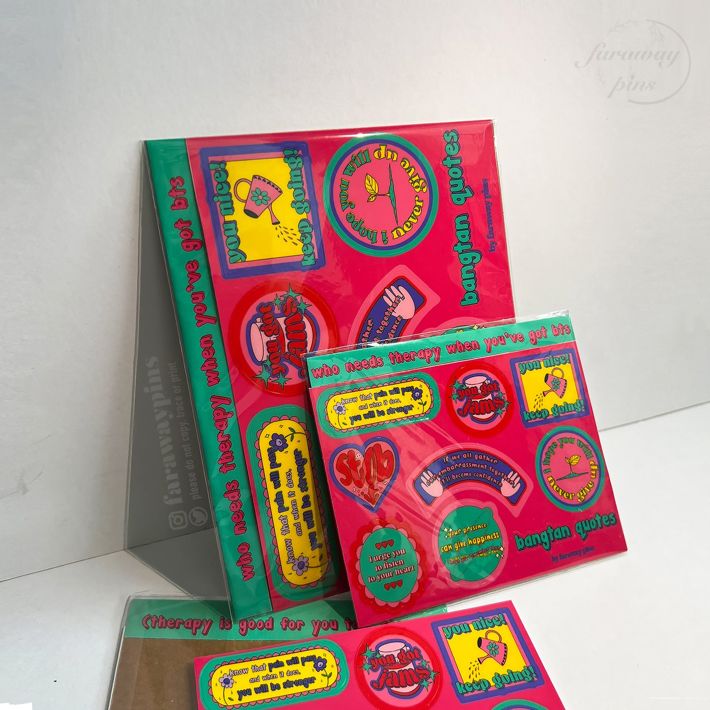 Bangtan Quotes Retro Stickers