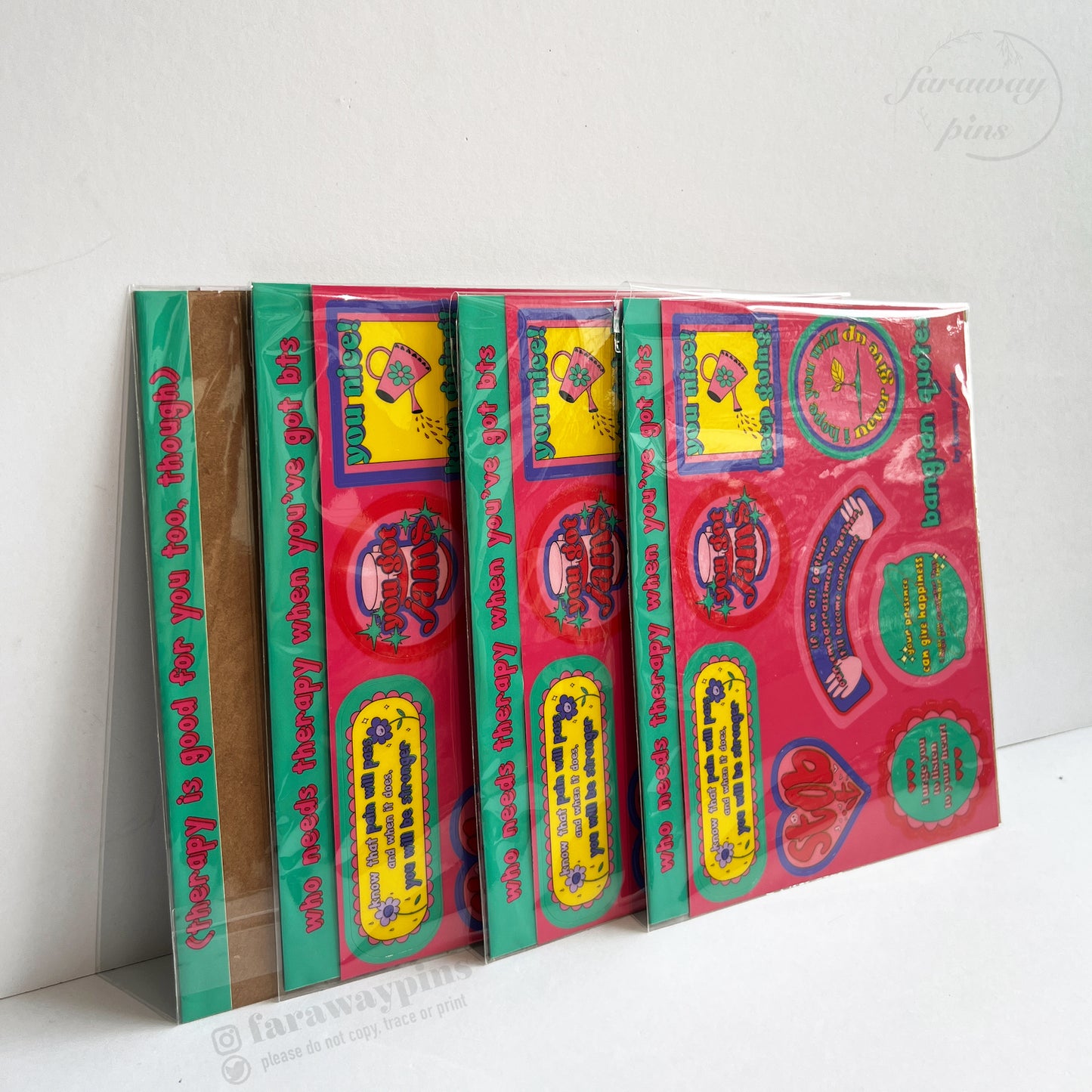 Bangtan Quotes Retro Stickers