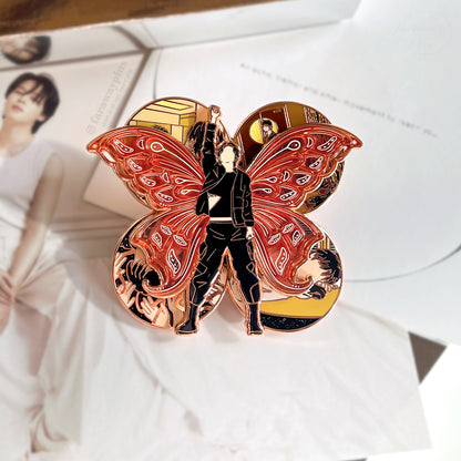Jimin's FACE Spinner Pins (Rose Gold / Black Plating)