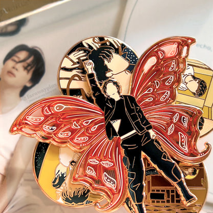 Jimin's FACE Spinner Pins (Rose Gold / Black Plating)