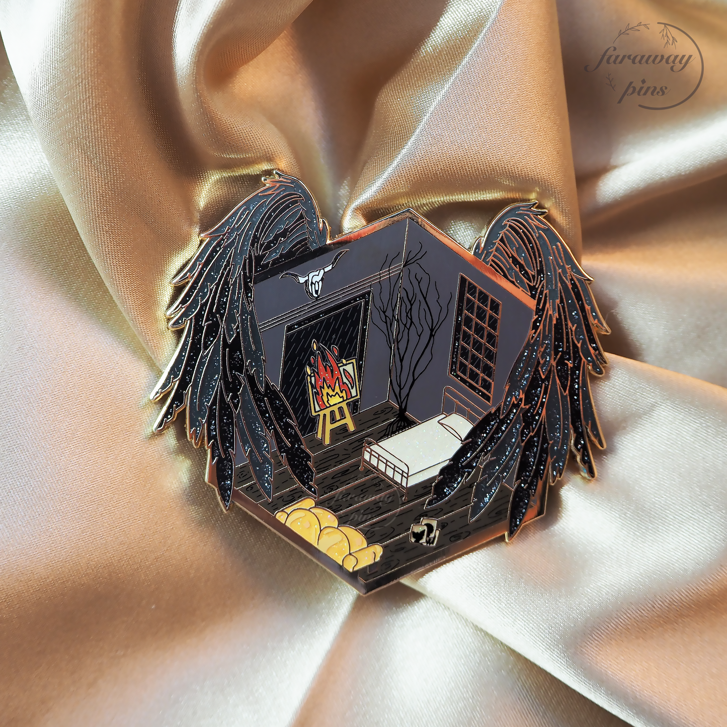 Wings Room #1 Begin Pin (Jungkook) [Black & Grey Winged Version] (65% OFF)