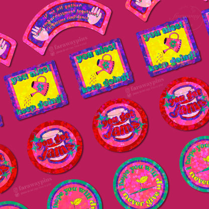 Bangtan Quotes Retro Stickers