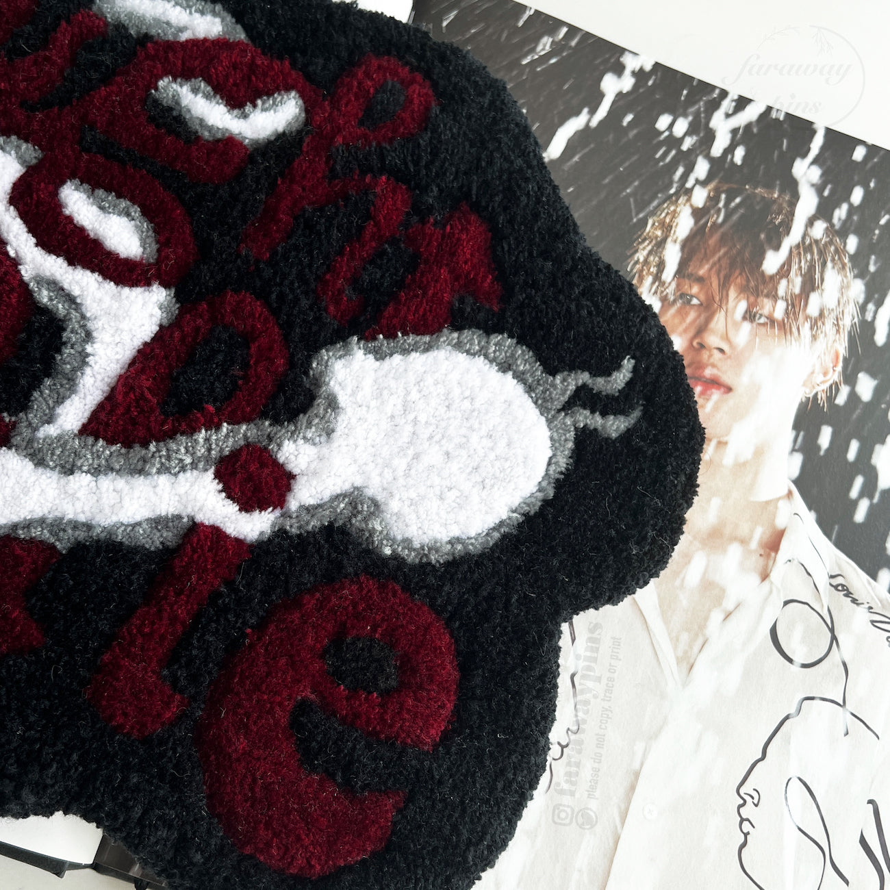 [SAMPLE] Jimin's Lie Inspired Wall Hang/Table Rug/Trinket Mat