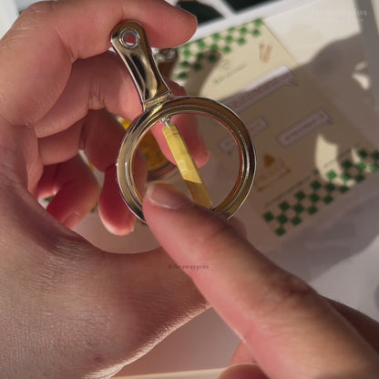 In the Soop Pancake Flip Spinning Pin/Keychain