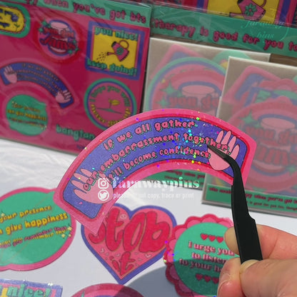 Bangtan Quotes Retro Stickers