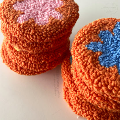 [SAMPLES] Permission To Dance Shapes/Symbols Punch Needle Mug Rugs